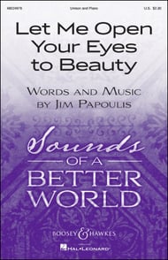 Let Me Open Your Eyes to Beauty Unison choral sheet music cover